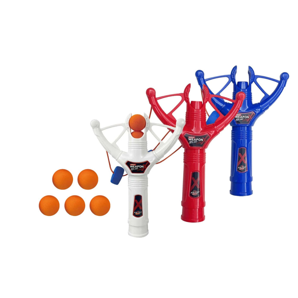 Rapid Shot Shoot Weapon Slingshot Game With 5 Pcs Foam Balls 169A