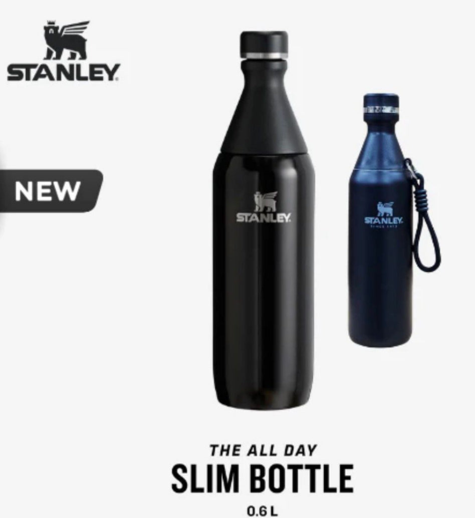 Stanley 18 oz All Day Slim Bottle Twist On Lid with Leakproof Seal Slim Design for Travel & Gym Insulated Stainless Steel