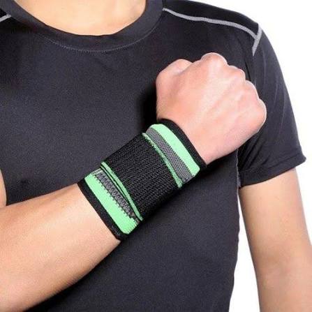 Sport Compression Wrist Guard Wrapped Bandage Breathable Support Wrist No Loose Elastic Sprots Wrist Guard For Fitness Weightlifting Basketball Volleyball Green Black