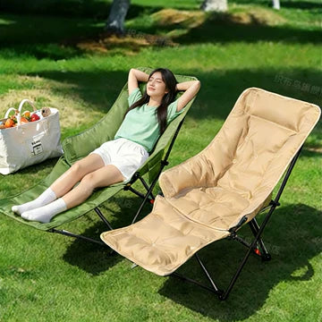 Adjustable Outdoor Folding Recliner Chair | Portable 4-Position Camping, Beach & Garden Chair