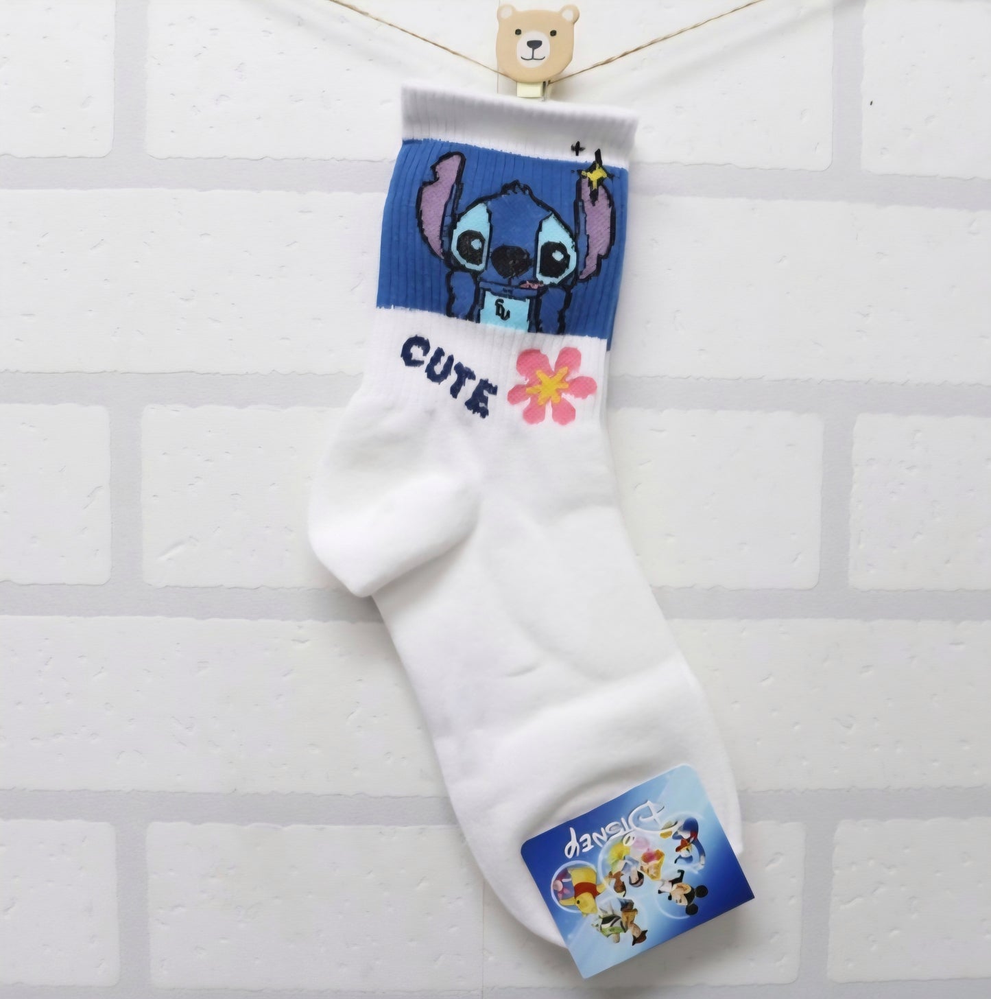 Disney Character Socks Minnie, Daisy Duck, Stitch Fashion Socks