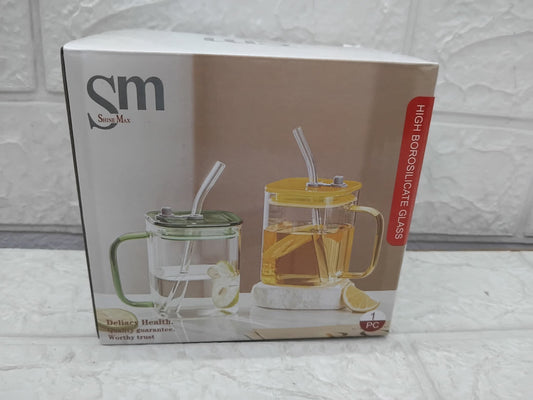 Drinking Mug with Handle and Straw SMBC28/L1-B