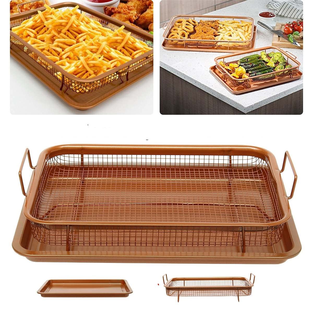 Home Oven Air Fryer 32.5×24.4×8cm 2PCS S-589