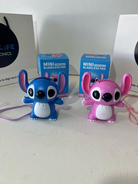 Fan Lilo And Stitch portable hang around your neck, fan with usb charger